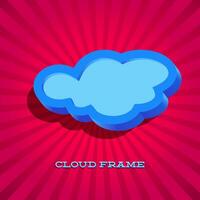 Retro card with cloud sign vector