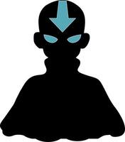 esta es silhuoette de avatar aang vector