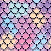 Vector pattern with pink and blue mermaid scales