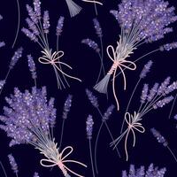 Vector seamless pattern with high detail lavender