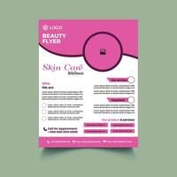 skin care beauty flyer template design vector