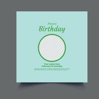 Birthday invitation social media post vector