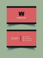 Simple business card template design vector