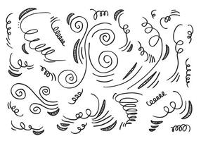 doodle wind illustration vector hand drawn style isolated on white background.