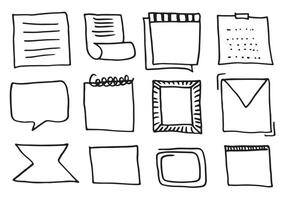 Frames doodle vector.sketch square vector frames and different elements.vector illustration.