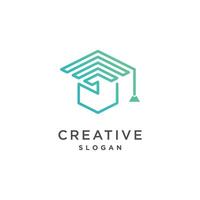 Online study logo design element vector icon with creative concept idea