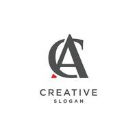 Initial AC CA logo design element vector icon with creative concept idea