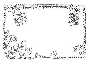 Set of border, brush, frame in doodle style.vector illustration. vector