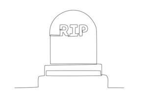 Tombstone on the grave vector