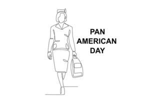 A Flight Attendant on Pan America Day vector