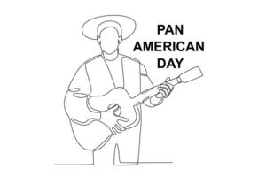 Singer on Pan American Day vector