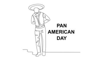 Cute costume for Pan American Day vector