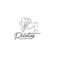 pilates logo. sencillo y creativo línea estilo, vector ilustración. adecuado para tu diseño necesidad, logo, ilustración, animación, etc.