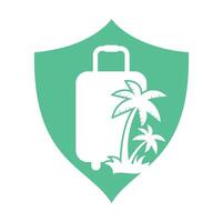 Travel Bag vector logo design template.