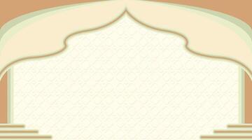 Islamic Background Banner with Cream Ornament vector