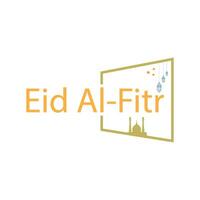 eid al fitr logo and symbol illustration design vector