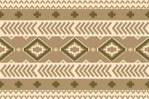 Geometric seamless ethnic pattern. Geometric ethnic pattern can be used in fabric design for clothes, wrapping, textile, embroidery, carpet, tribal pattern. earth tone color vector