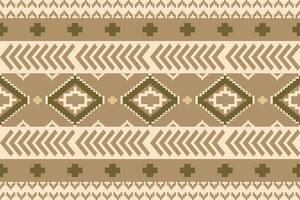 Geometric seamless ethnic pattern. Geometric ethnic pattern can be used in fabric design for clothes, wrapping, textile, embroidery, carpet, tribal pattern. earth tone color vector