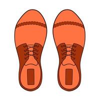 masculino casual Zapatos en clásico, negocio estilo. dibujos animados icono para zapato tienda. vector ilustración aislado en un blanco antecedentes.