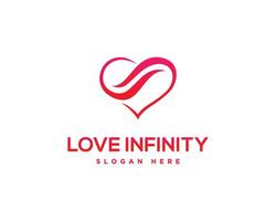 Infinity Love Logo Vector Design Concept Template.