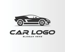 Unique sports car logo design modern minimalist vector template.