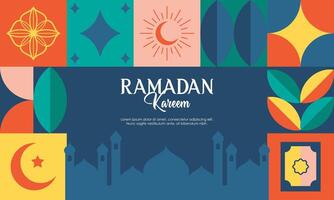 Islamic Greeting Card Template with Ramadan for Wallpaper. Ramadan Kareem Abstract Concept with Ramadan Elements vector