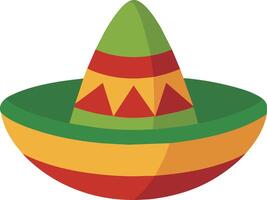 Illustration of a mexican sombrero hat on white background vector