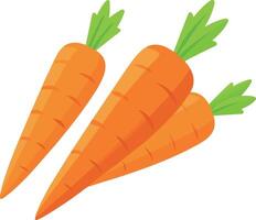 aislado naranja Zanahoria vector ilustración