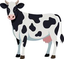 dairy spotted cow illustration vector