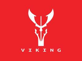 vikingo logo diseño icono símbolo vector ilustración.