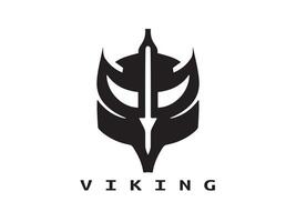 Viking logo design icon symbol vector illustration. Human viking logo design template.