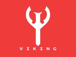 vikingo logo diseño modelo vector