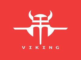 vikingo logo diseño icono símbolo vector ilustración.