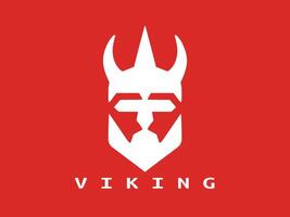 Viking logo design icon symbol vector illustration. Human viking logo design template.