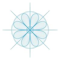 Vector guilloche round pattern rosette for banknotes and certificate Vector guilloche Design