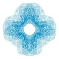 Vector guilloche round pattern rosette for banknotes and certificate Vector guilloche Design