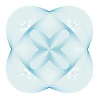 Vector guilloche round pattern rosette for banknotes and certificate Vector guilloche Design
