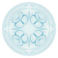 Vector guilloche round pattern rosette for banknotes and certificate Vector guilloche Design