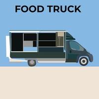 Vector illustration of a food truck logo design