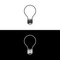 Light Bulb line icon vector, isolated on white background. Idea sign, solution, thinking concept vector