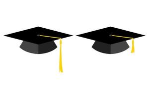 Graduation cap, degree hat vector illustration