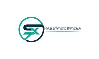 Monogram logo letter sx vector