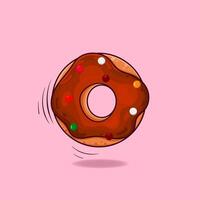 Free vector vector colorful icon of chocolate doughnut isolated on white background