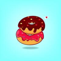Free vector donuts stacked with a sprinkling of candy.