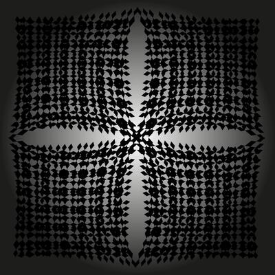 Vector abstract monochrome square shape pattern on gray background