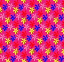 Bright seamless floral pattern in the form of multi-colored flowers on a pink background vector