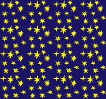 Seamless abstract pattern in the form of golden stars on a blue background vector
