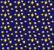 Seamless abstract pattern in the form of golden stars on a blue background vector