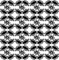 Original seamless black and white floral pattern in doodle style vector