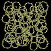 Abstract pattern in the form of gold beads on a black background vector